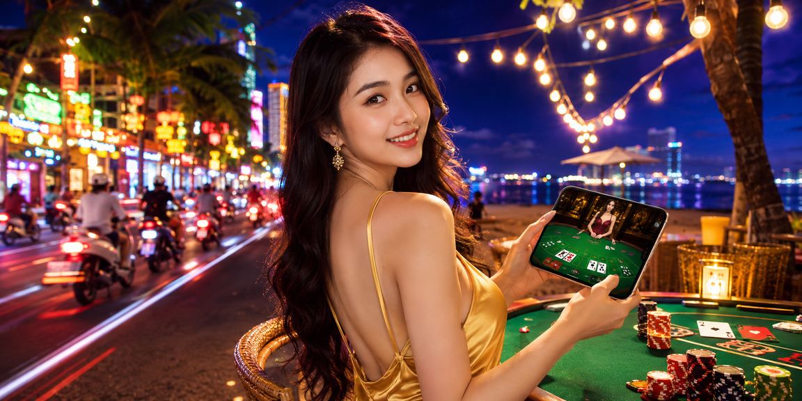 Chợ đêm Nha Trang minh họa baccarat và ưu đãi giải trí buổi tối